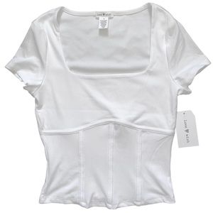 White Love Wish Top with Bodice size Medium